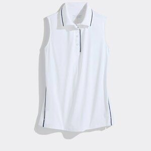 🤍 Woman's Vineyard Vines White Sleeveless Performance Polo